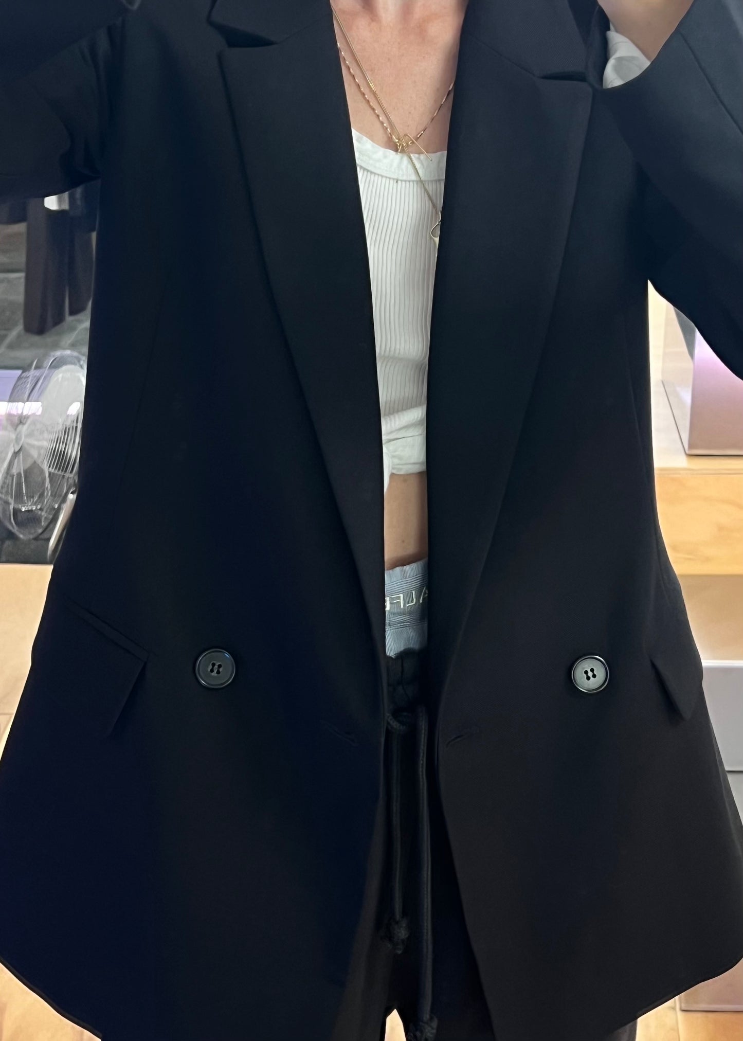 BLAZER NERO DOPPIOPETTO