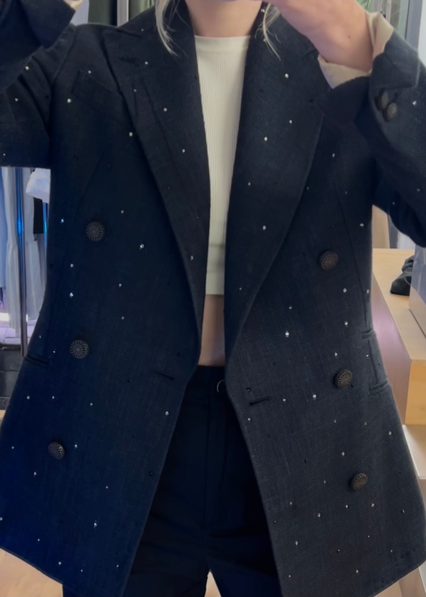 GRACE BLAZER LAVAGNA CON SWAROVSKI