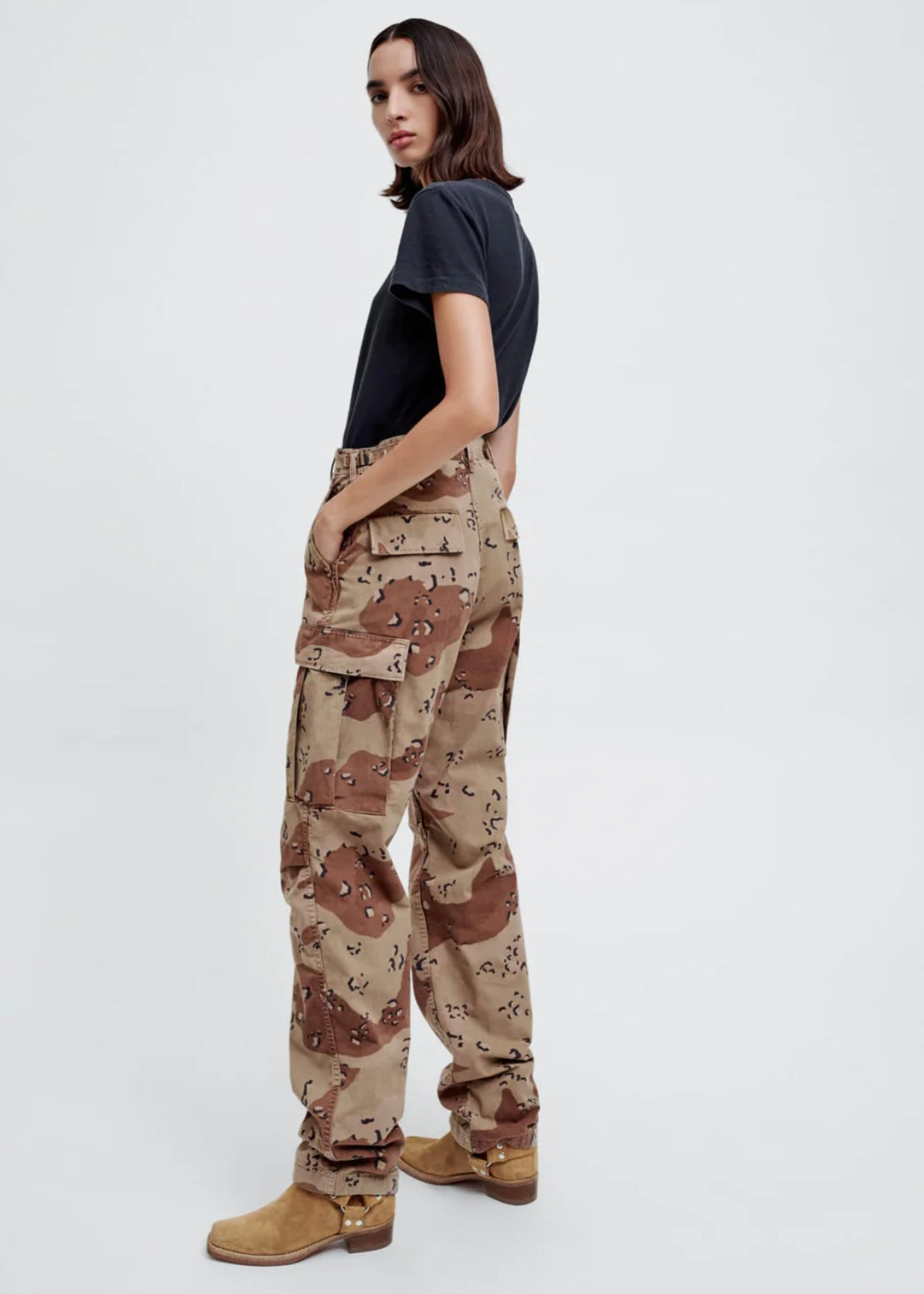 PANTALONI UPCYCLE CARGO DESERT